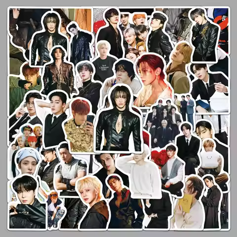 50Pcs Korean Boy Group Fashion Stickers Cool Male Idols Singer Support Desktop Decoration Accessorie