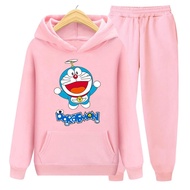 {GHC.20Au22в} Ymf - Doraemon Hoodie Sweater Set | Children-teenagers (Hoodie SET - Doraemon Baling B