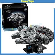 75375 Millennium Falcon Building Block Assembly Ornament Starship Toy Adult Boy Gift