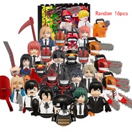 MOC Creative Chainsaw Denji Man Pochita Makima Doll Mini Anime Action Figures Building Blocks Bricks
