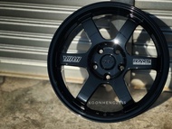 New Car Sport Rim Thailand RAYS TE37 Wheels 17x8J 5x113 ET38 Gloss Black - READY STOCK