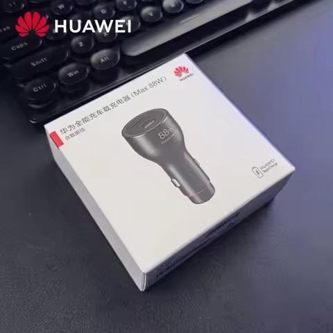 Original Huawei Universal Car Charger (max 88w) Black with 6AA-C1.0m Data Cable.