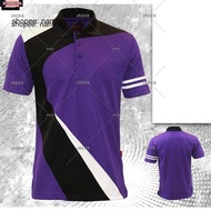 FULL SUBLIMATION POLO SHIRT UNIFORM COUPLE SET PURPLE VERSION 1