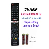 COD (NETFLIX & YOUTUBE)- REMOTE REMOT ANDROID SMART TV SHARP / LCD LED TABUNG ALEXANDER PUTIH GRATIS