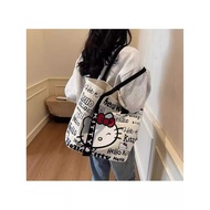 christy ng bucket Beg tangan besar 2025 New Style Canvas Bag Female Large Capacity Tote Student Cart