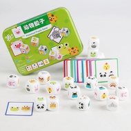 [Hot-Selling Puzzle] Wooden Children Animal Dice Cognition Early Education Pattern Cognition Parent-