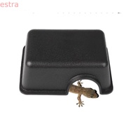 ESTRA Reptile Hide Box, Rectangle Plastic Snake Shelter House, Reptile Hide Cage Box Black S/M/L Rep