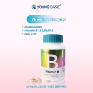 9 YOUNG-BASIC Vitamin B Tablets,B1,B2,B6,B12,Niacinamide,100 PCS/Bottle, Multivitamins | Supplement 