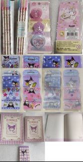 Kuromi My Melody 間尺 硬皮記事簿 單行簿 Memo Pad  原子筆