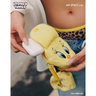 AIR SPACE [Looney Tunes] Tweety - Embroidered Plush Earphone Pouch Keychain