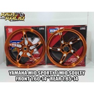 BOM X CNC MAGS LUNA 14s 5 SPOKES FOR YAMAHA MIO SPORTY / MIO SOULTY (100% THAILAND MADE)