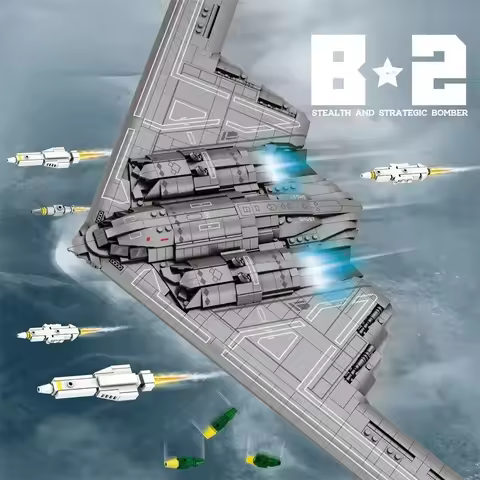 Reobrix 33038 B2 Bomber Stealth Aircraft Model Air Military Series DIY Toys Building Blocks Boy Chri