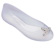 ใหม่ 2019 Melissa Melissa Saturn West Queen Mother รองเท้าผู้หญิงหัวกลมแบนรองเท้าเดียวรองเท้าเยลลี่ใ