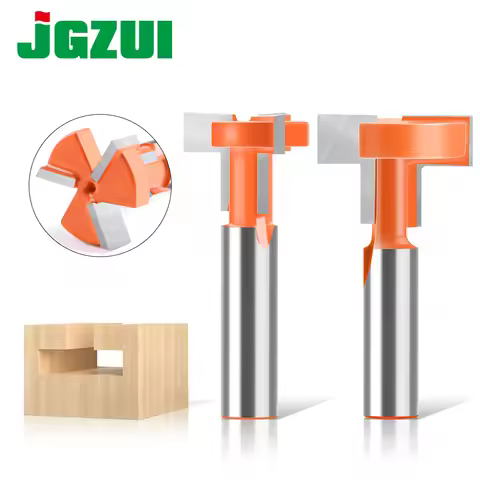 Three-Edge Straight-edge T-Shaped Router Bit Woodworking Carving Milling Cutter Four Edge Slotting C