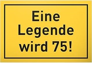 DankeDir! Legend 75 Years - Sign 30 x 20 cm - Gift Friend 75s Men 75th Birthday Gift - Anniversary B