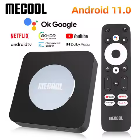 MECOOL KM2 PLUS Android 11 TV Box Smart 4K for Netflix 4K 2GB 16GB Dolby Atmos USB3.0 100M LAN TV Re