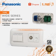 Panasonic Combination Switch WEJ 78409W + 2 x WEJ 5531W + WEJ 2501W + WEJ 2164W White