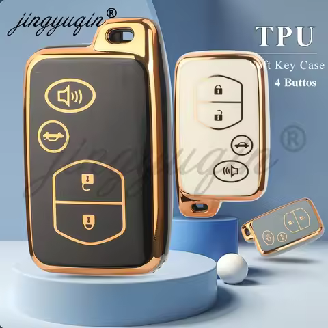 jingyuqin 4BT TPU Car Key Case for Toyota RAV4 Highlander Camry Avalon Prius Alpha Aqua Land Cruiser