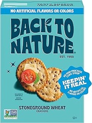 Back to Nature Crackers, Stoneground Wheat, 5 oz (142 g)
