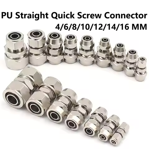 10Pcs PU Hose Tube Connect PU Tube Direct Pneumatic Connector Quick Twist Air Hose Tube Fast Fitting
