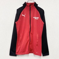 古著PUMA紅色大Logo運動外套/球衣，尺寸XS