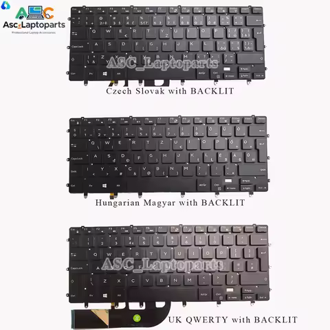Czech Hungarian UK Keyboard For DELL XPS 15 9550 9560 9570 7590 ,Inspiron 7558 7568 ,Precision 5510 