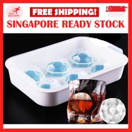 LARGE 6 ROUND ICE CUBE TRAY ICE BALLS FOR WHISKEY EASY RELEASE SILICONE ICE CUBE TRAY WITH LID NOVEL