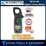 💕♦Kyoritsu 2117R Digital Clamp Meter -100% New &amp; Original (KE2117R with Test Leads , Carrying case, AAA Battery)