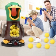 Hot Sale Novel Shooting Toys Hungry Shooting Duck Air-Powered Gun Soft Bullet Ball Electronic Scoring Game Kids Birthday Gift