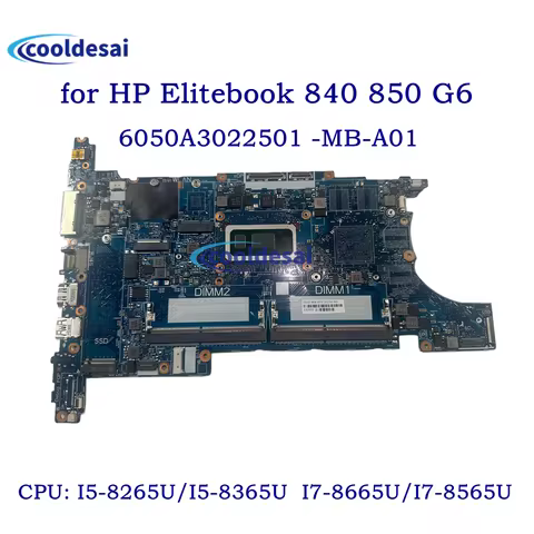 HSN-I24C for HP Elitebook 840 G6 850 G6 Laptop Motherboard CPU: i5/i7-8th L78138-601 L62761-601 6050