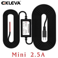 EKLEVA ชุดกล้องติดถาวรพอร์ต USB มินิ DC 12V - 24V ถึง5V/2.5A สูงสุดชุดสายจ่ายไฟที่ชาร์จแบตในรถป้องกั