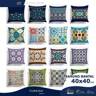 Turkish Tile Motif Sofa Cushion Cover 40 x 40 cm Morocco Grabandgift Cushion Cover 40x40cm