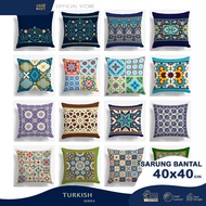 Sofa Cushion Cover Turkish Tile Motif 40x40 cm Morocco Grabandgift