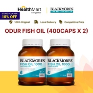[SG l Bundle of 2] Blackmores Fish Oil 1000 Odourless, 400 Capsules
