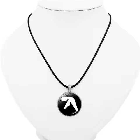 Aphex twin logo Funny Meme Necklace Handmade Jewelry Pendant Necklace Accessories Fans Gifts Necklac