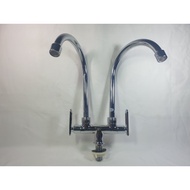 Double sink faucet, 2-drawer sink faucet, cold sink faucet with 2 powerful faucet heads, good to use