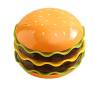 7-Layer Creative Hamburger-Shaped Plastic Tableware Set - Cute And Colorful 3D Burger Design Bowls A