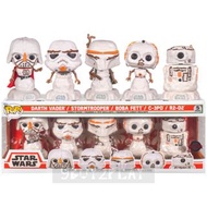 「長期接受訂購」Funko pop Star Wars Holiday Yoda Stormtrooper Boba Fett C-3P0 R2-D2 C3p0 R2d2 Darth Vader 雪人