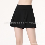 {ALO} ® Lu Womens Yoga Clothing Tennis Skirt Fitness Sports Anti-Exposure Shorts