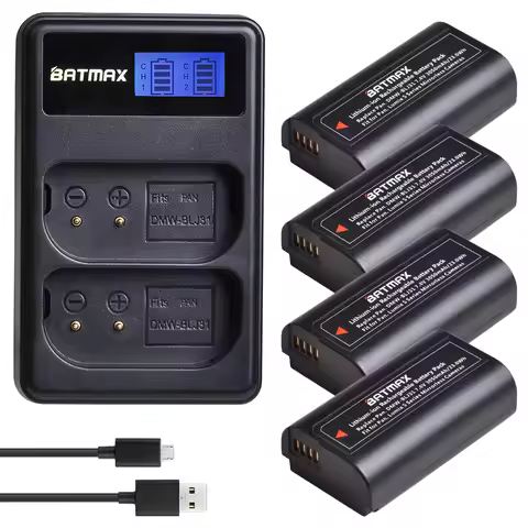 Batmax 3050mAh DMW-BLJ31 DMW BLJ31 BLJ31 Battery+LCD USB Dual Charger for Panasonic LUMIX S1, S1R, S