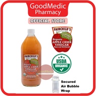 Fairchild's Organic Apple Cider Vinegar ( 946ml ) Unpasteurized with "The Mother"