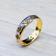 YHLG แหวนทองรุ้งเลเซอร์ชุบสี  น้ำหนักหนึ่งครึ่งสลึง