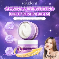 Saludent Brightening Night Cream Sakura Retinol Niacinamide Ceramide Gentle Skin Care Face 50g