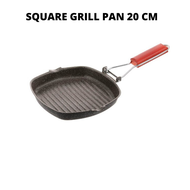 Square Grill Pan 20 cm - Panggangan/ Bisa kompor induksi
