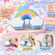 GANTUNGAN Rainbow fidget clicker | 3D clicker fidget clicker keychain | Fidget clicker | Clicker Key
