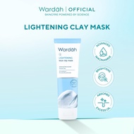 Wardah Lightening Blue Clay Mask 50 g - Advanced Niacinamide and Kaolin Mineral Clay, Brightens & Ab