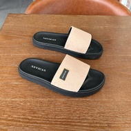 [N25] High Quality Men's Cross Strap Sandals - Moss Gray Cowhide Strap Men's Sandals with Rubber Sol