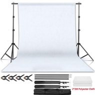 Photo Video Studio Adjustable 2x2m Backdrop Background Stand Support System Kit with 2x3m Green Scre