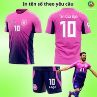 (Sesame elastic fabric) German purple away football shirt 2024/2025, football shirt with name and nu
