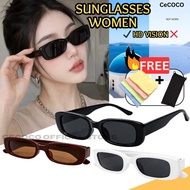 Y2K Sun Glasses Stylish Square Frame Sunglasses Women Men glasses Spek mata spec cermin mata